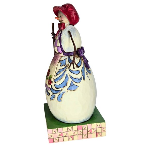 Jim Shore 2008 "Not a flake out of place " Snowman w/Broom Heartwood Creek Boxed - Picture 3 of 6